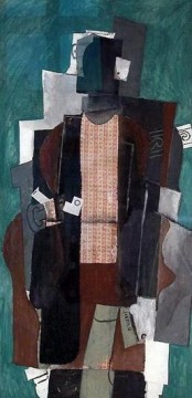  Pipe Oil Painting - Homme a la pipe 1911 Cubism